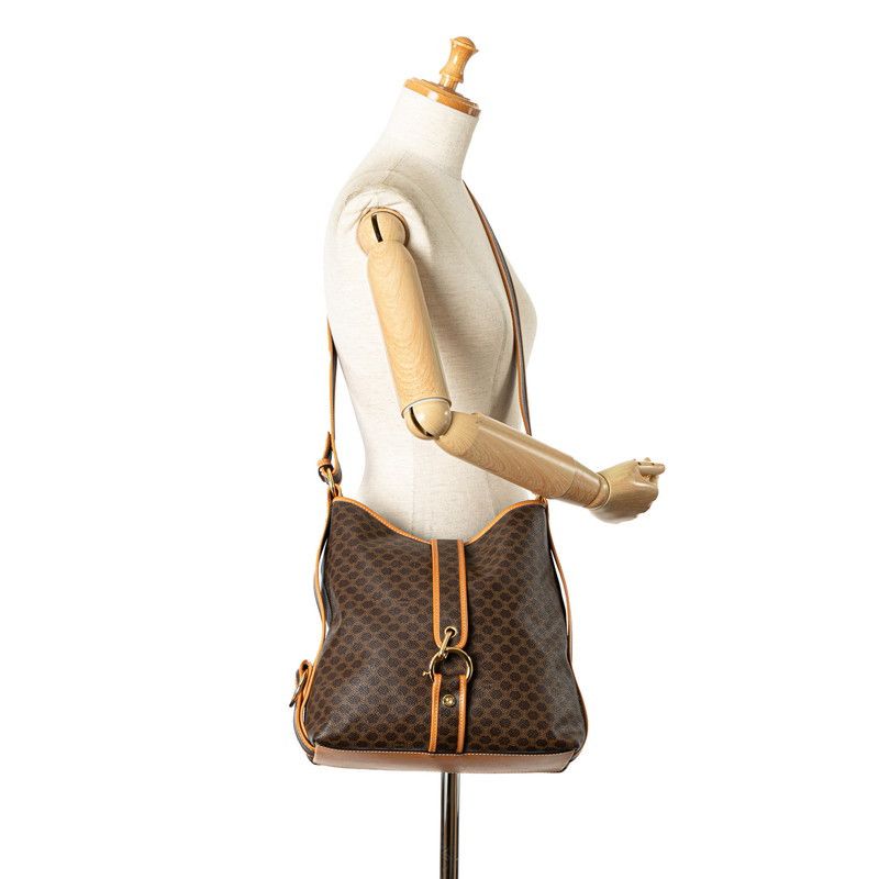 Celine Celine Celine Macadam Brown PVC Leather Shoulder Bag Canvas Shoulder Bag in Great Condition Size ONE SIZE - 10 Thumbnail