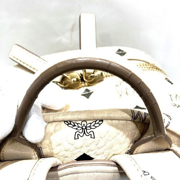 MCM MCM MCM Visetos Side Studs Backpack MMK 6SVE37 Leather Backpack MMK 6SVE37 1G001 in Good Condition Size ONE SIZE - 8 Thumbnail