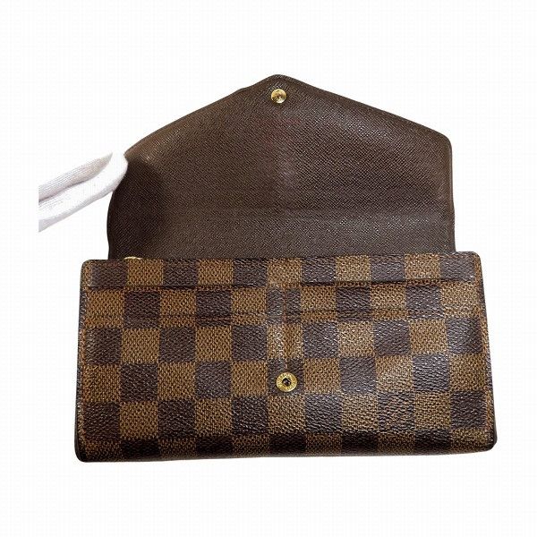 Louis Vuitton Louis Vuitton Louis Vuitton Damier Portefeuille Sarah Wallet Canvas Long Wallet N63209 in Good Condition Size ONE SIZE - 2 Thumbnail