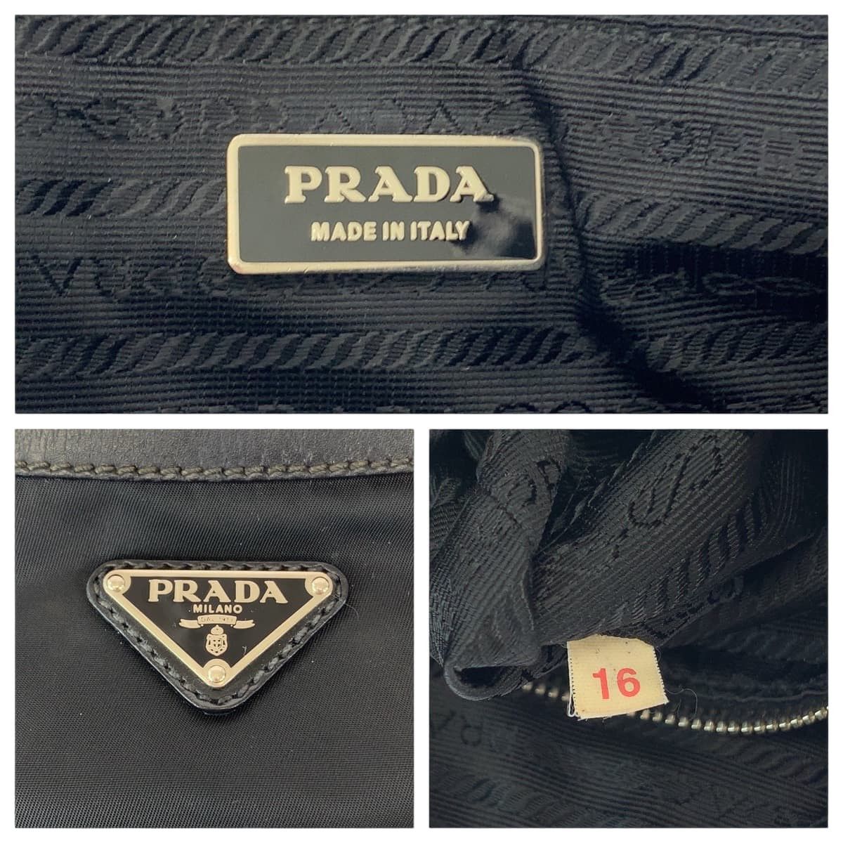 Prada Prada Prada Nylon Leather Tessuto Logo Shoulder Bag Canvas Crossbody Bag 408786 in Very Good Condition Size ONE SIZE - 4 Thumbnail