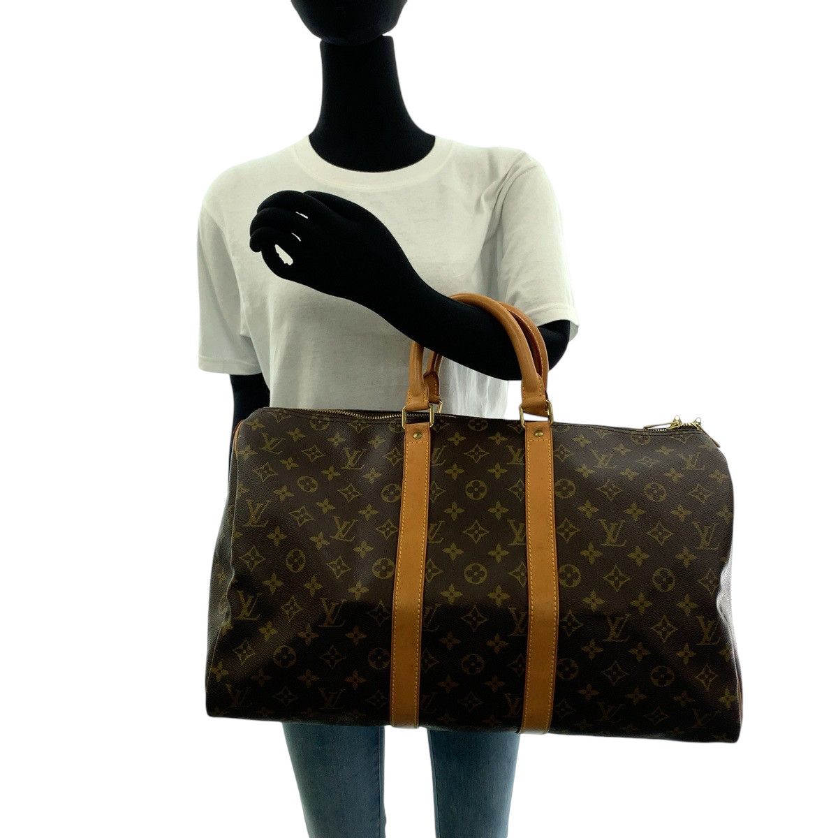 Louis Vuitton Louis Vuitton Louis Vuitton Monogram Keepall 45 Boston Bag Canvas Travel Bag M41428 in Very Good Condition Size ONE SIZE - 7 Thumbnail