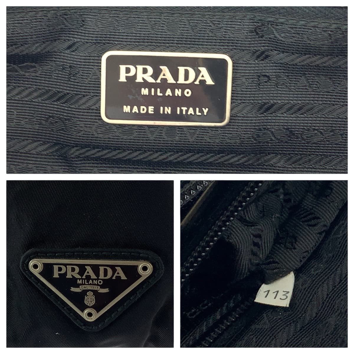 Prada Prada Prada Nylon Tessuto Logo Tote Bag Canvas Tote Bag 408812 in Very Good Condition Size ONE SIZE - 4 Thumbnail