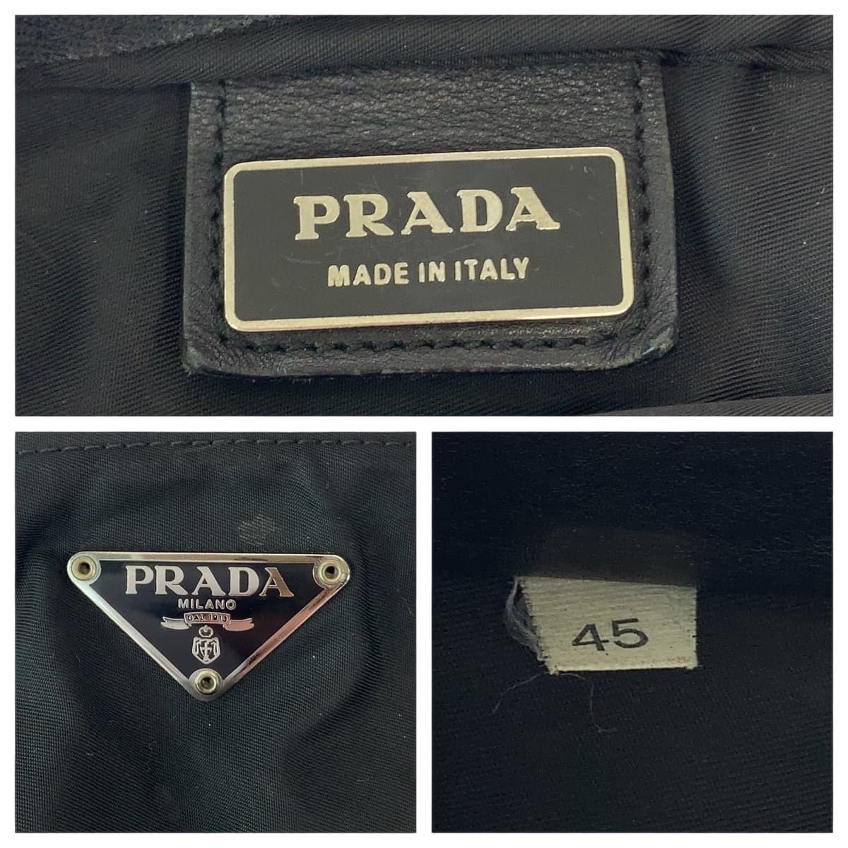 Prada Prada Prada Nylon Tessuto Logo Plate Shoulder Bag Canvas Crossbody Bag in Very Good Condition Size ONE SIZE - 4 Thumbnail
