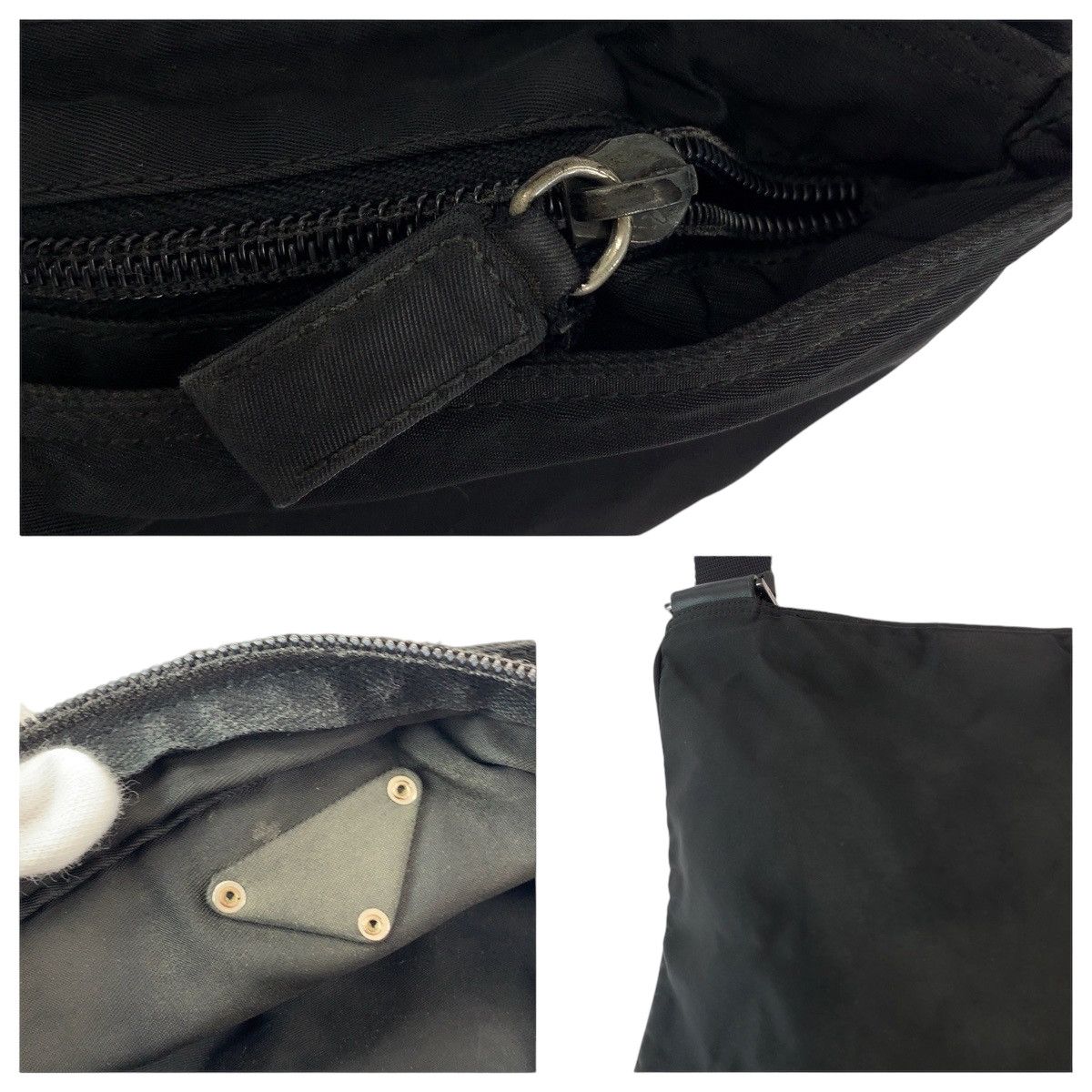 Prada Prada Prada Nylon Tessuto Logo Plate Shoulder Bag Canvas Crossbody Bag in Very Good Condition Size ONE SIZE - 5 Thumbnail