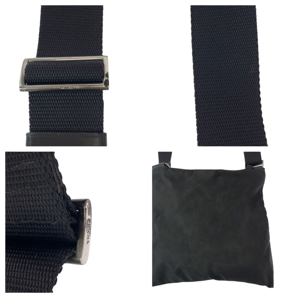 Prada Prada Prada Nylon Tessuto Logo Plate Shoulder Bag Canvas Crossbody Bag in Very Good Condition Size ONE SIZE - 6 Thumbnail