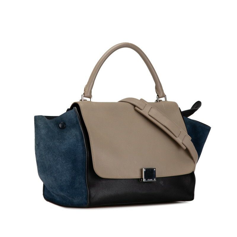Celine Celine Celine Leather Suede Medium Handbag 2WAY Leather Handbag in Very Good Condition Size ONE SIZE - 3 Thumbnail