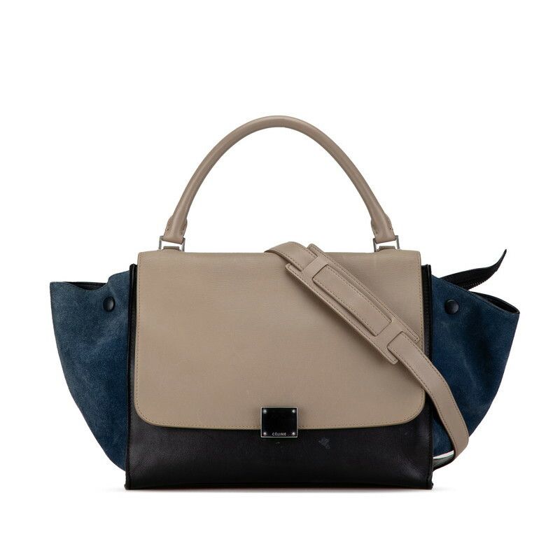 Celine Celine Celine Leather Suede Medium Handbag 2WAY Leather Handbag in Very Good Condition Size ONE SIZE - 2 Thumbnail