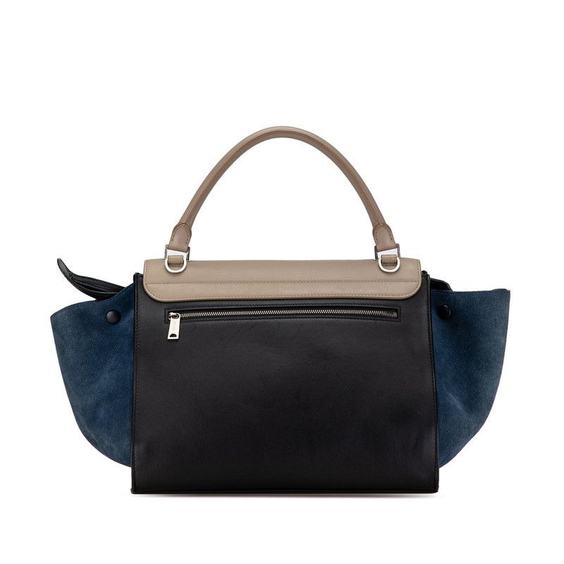 Celine Celine Celine Leather Suede Medium Handbag 2WAY Leather Handbag in Very Good Condition Size ONE SIZE - 4 Thumbnail