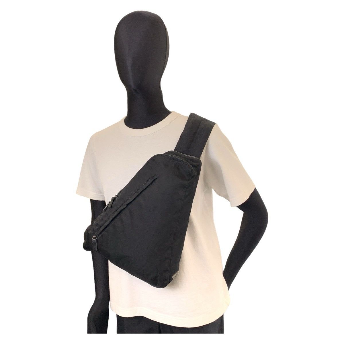 Prada Prada Prada Nylon Tessuto Triangle Logo Crossbody Bag Canvas Crossbody Bag 408560 in Very Good Condition Size ONE SIZE - 8 Thumbnail