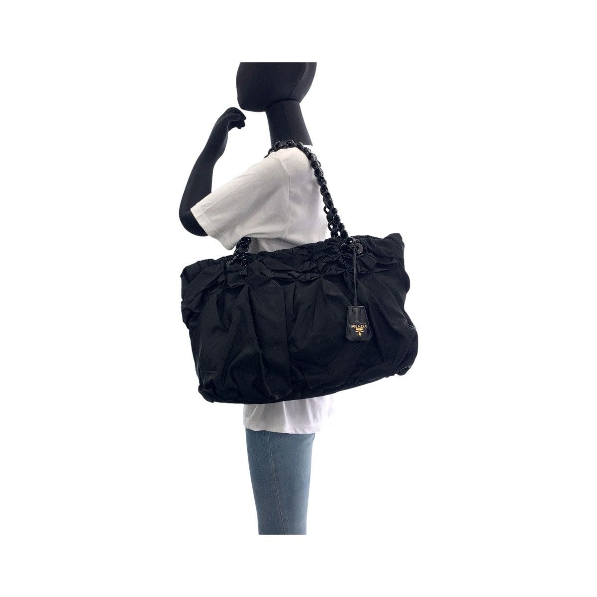 Prada Prada Prada Nylon Leather Tote Bag Canvas Tote Bag 408563 in Very Good Condition Size ONE SIZE - 7 Thumbnail