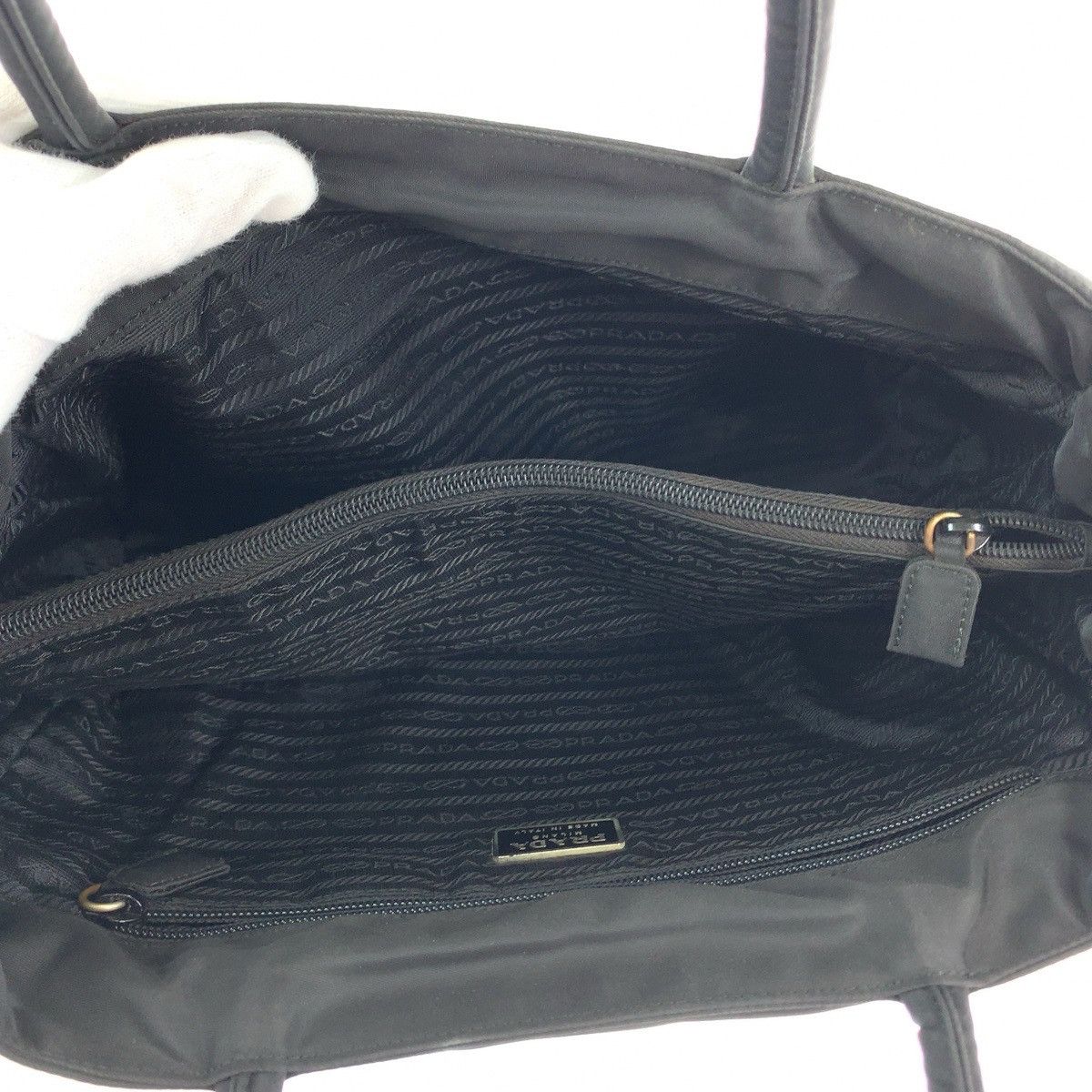 Prada Prada Prada Nylon Tessuto Logo Tote Bag Canvas Tote Bag 408568 in Very Good Condition Size ONE SIZE - 9 Thumbnail