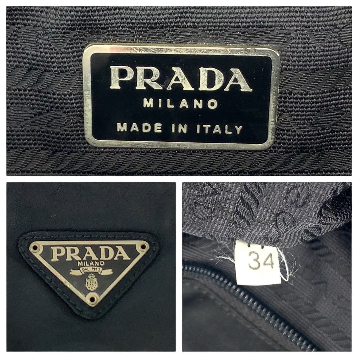 Prada Prada Prada Nylon Tessuto Logo Tote Bag Canvas Tote Bag 408568 in Very Good Condition Size ONE SIZE - 4 Thumbnail