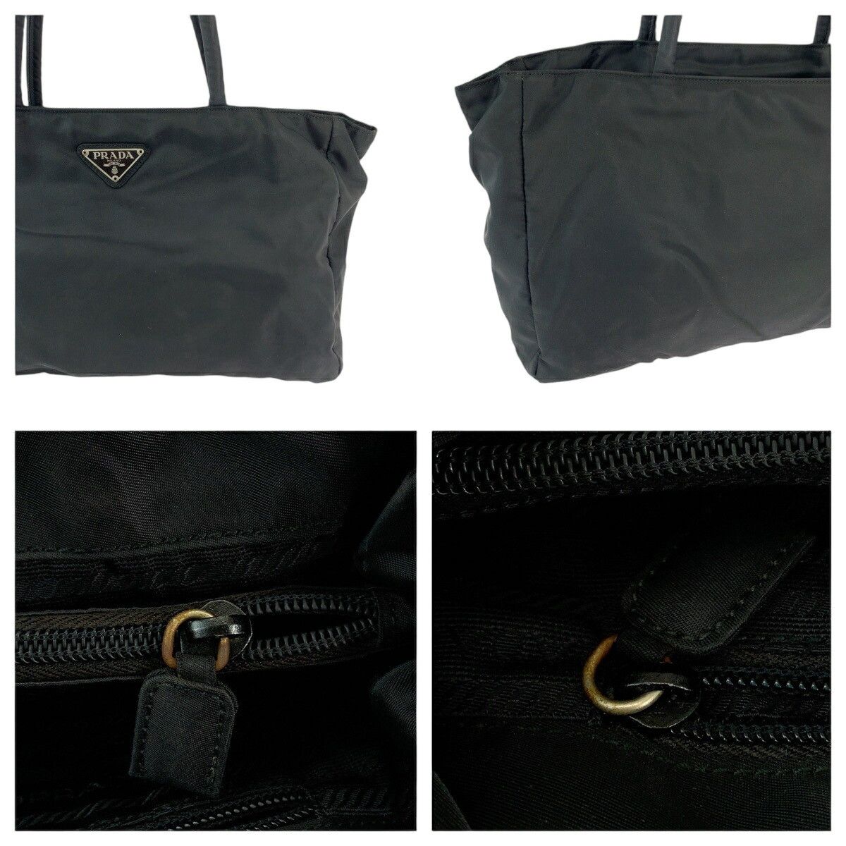 Prada Prada Prada Nylon Tessuto Logo Tote Bag Canvas Tote Bag 408568 in Very Good Condition Size ONE SIZE - 5 Thumbnail