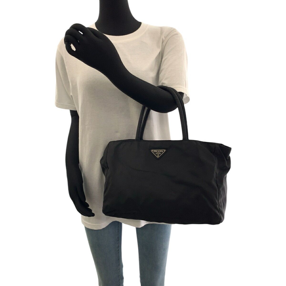 Prada Prada Prada Nylon Tessuto Logo Tote Bag Canvas Tote Bag 408568 in Very Good Condition Size ONE SIZE - 7 Thumbnail