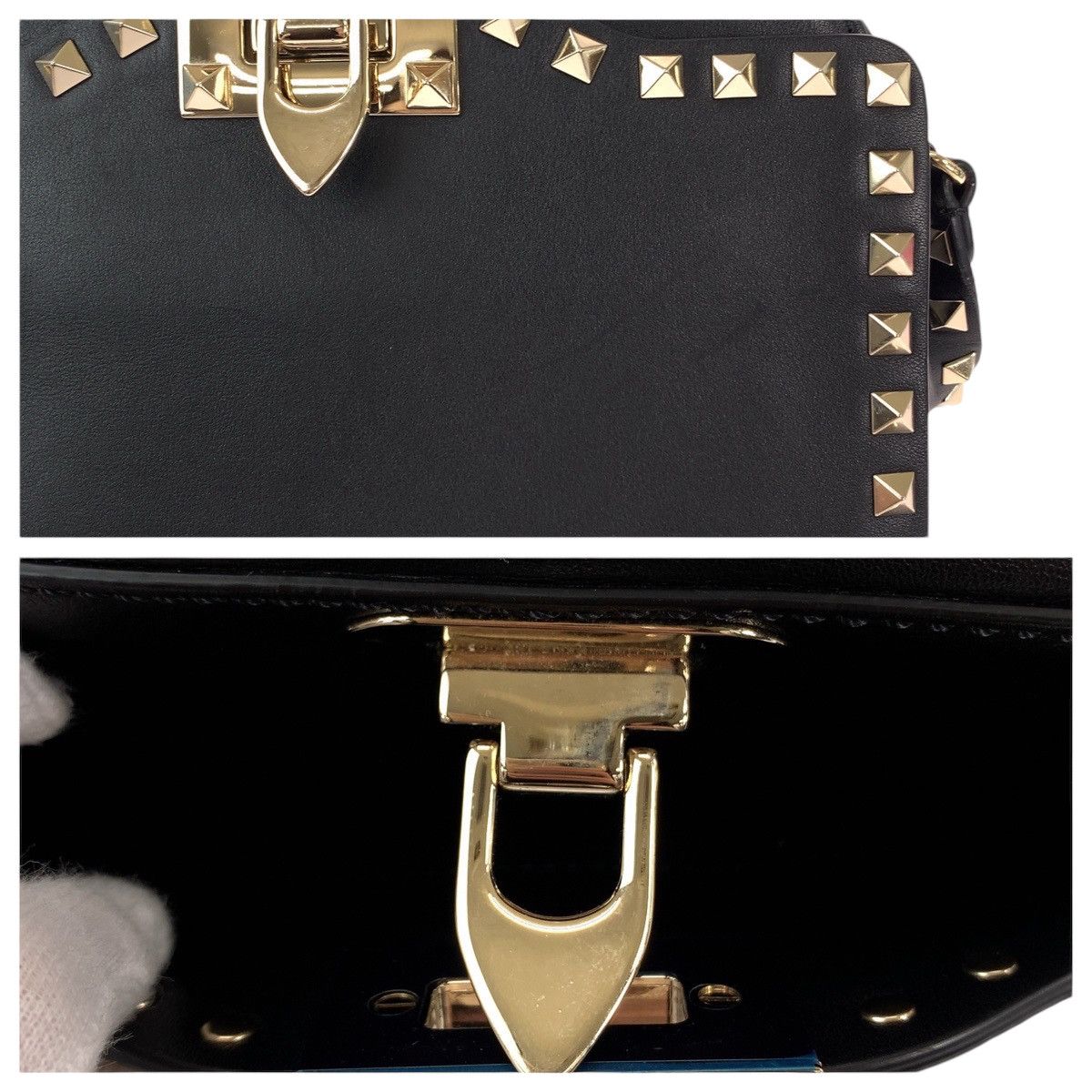 Valentino Valentino Valentino Leather Rockstuds Shoulder Bag Leather Crossbody Bag in Great Condition Size ONE SIZE - 5 Thumbnail