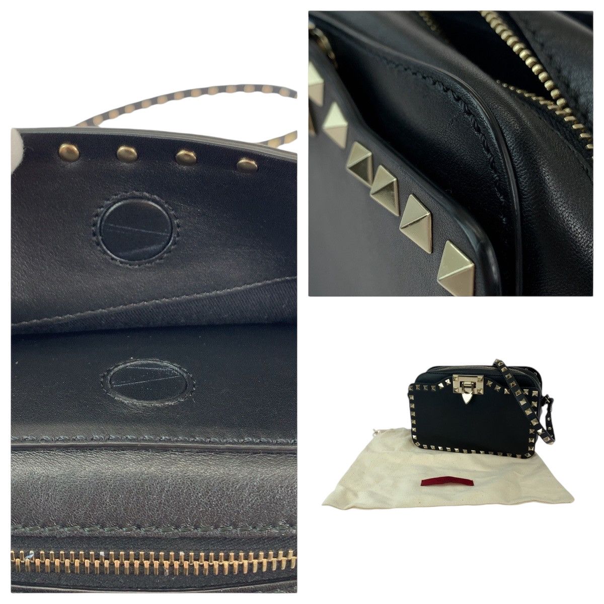 Valentino Valentino Valentino Leather Rockstuds Shoulder Bag Leather Crossbody Bag in Great Condition Size ONE SIZE - 6 Thumbnail