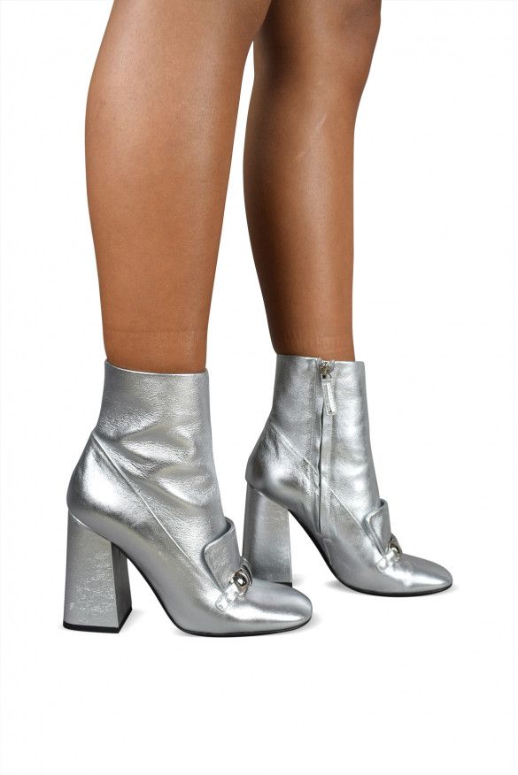 Burberry Silver Brabant Boots Size US 7 / IT 37 - 2 Thumbnail