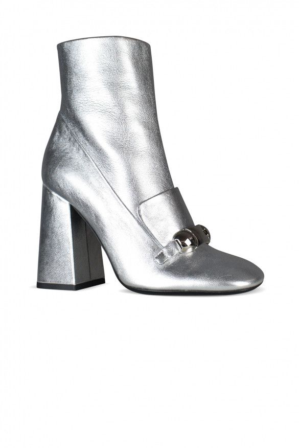 Burberry Silver Brabant Boots Size US 7 / IT 37 - 3 Thumbnail