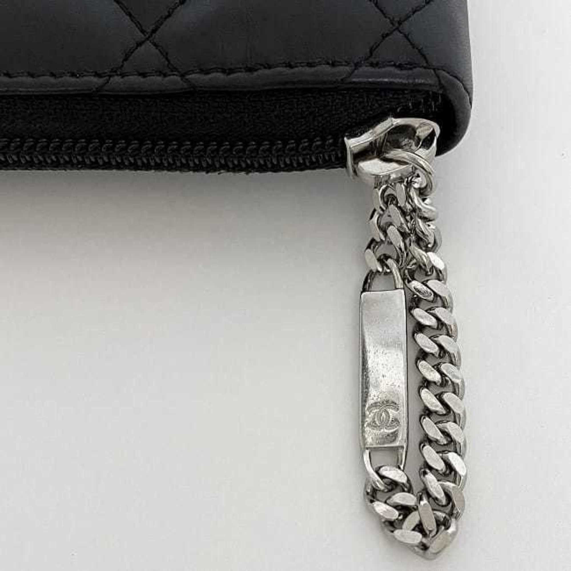Chanel Chanel Round Long Wallet f-21275 Black White Cambon A26710 Organizer Lambskin 13 Series CHANEL Quilting and Coco Mark Size ONE SIZE - 7 Thumbnail