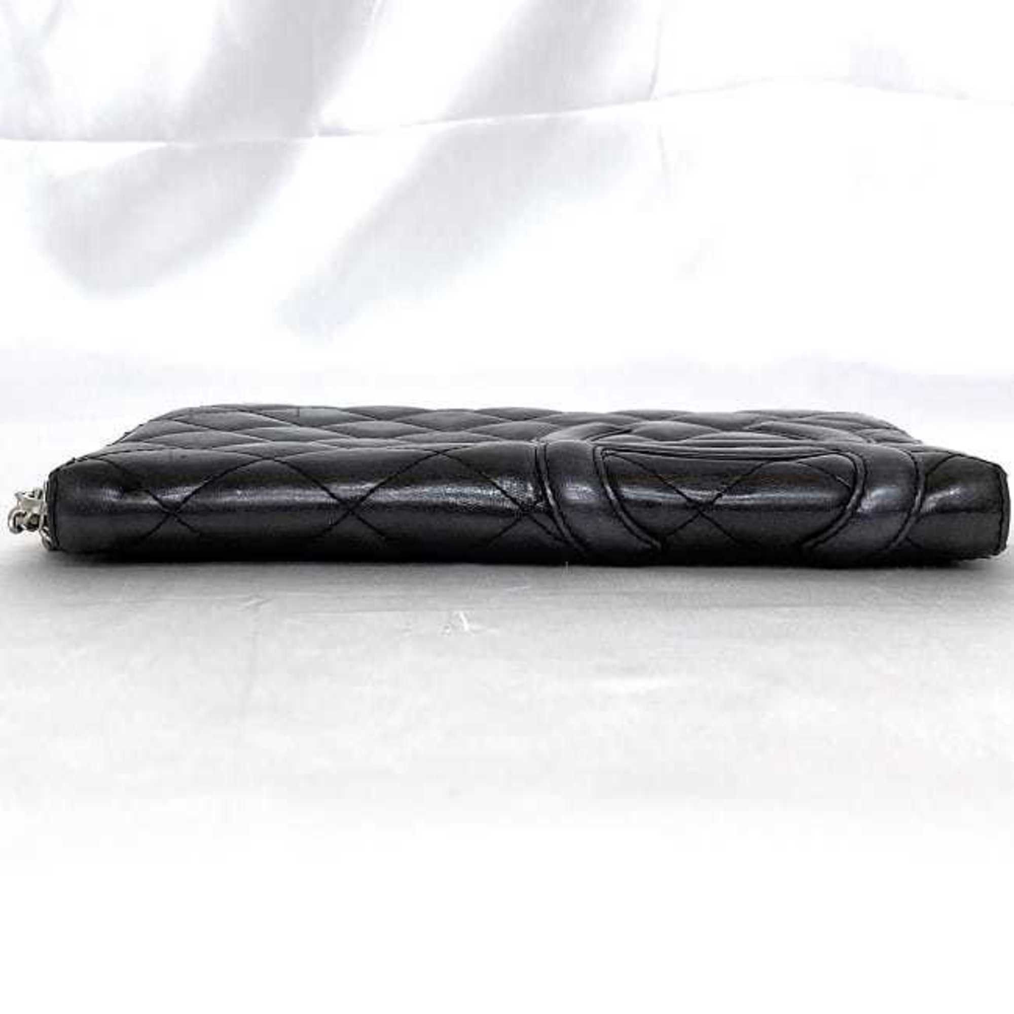 Chanel Chanel Round Long Wallet f-21277 Black Cambon A26710 Organizer Leather 1 CHANEL Processing Coco Mark Quilting Women Men's Items Size ONE SIZE - 3 Thumbnail