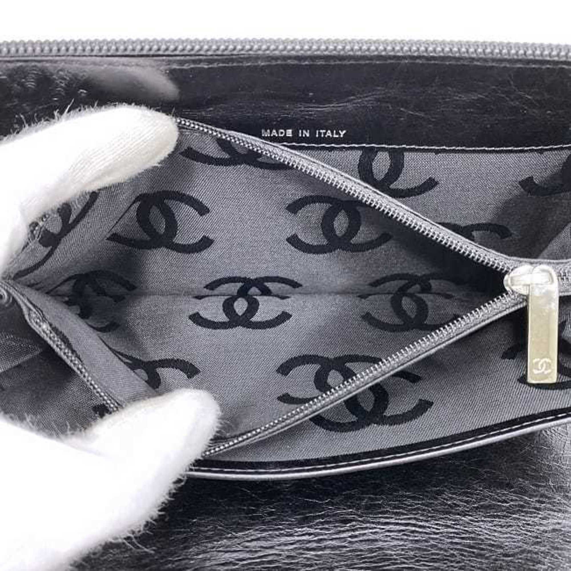 Chanel Chanel Round Long Wallet f-21277 Black Cambon A26710 Organizer Leather 1 CHANEL Processing Coco Mark Quilting Women Men's Items Size ONE SIZE - 8 Thumbnail