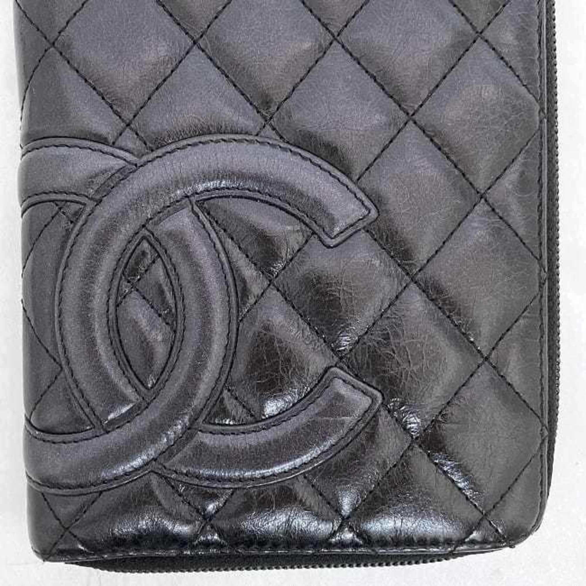Chanel Chanel Round Long Wallet f-21277 Black Cambon A26710 Organizer Leather 1 CHANEL Processing Coco Mark Quilting Women Men's Items Size ONE SIZE - 10 Thumbnail