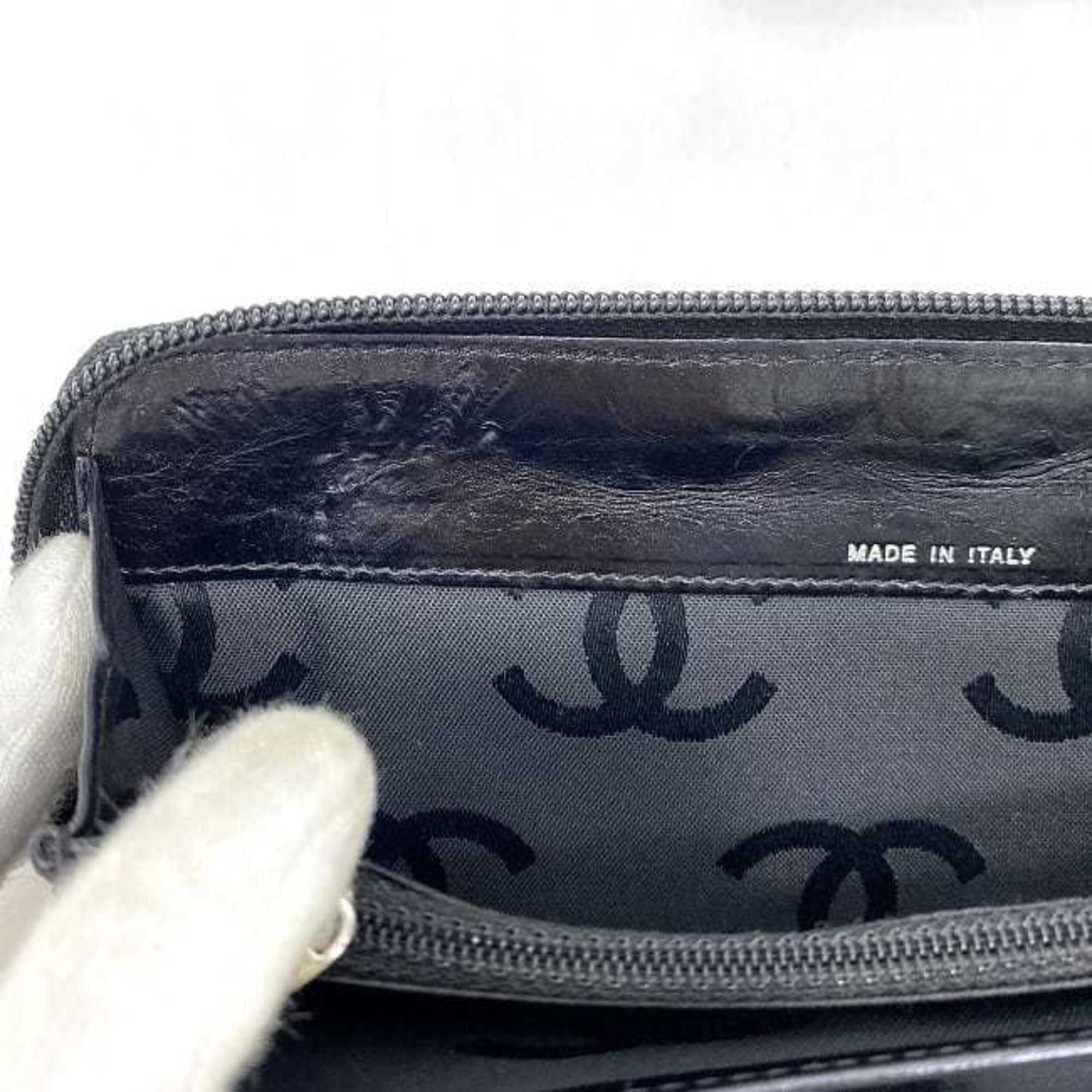 Chanel Chanel Round Long Wallet f-21277 Black Cambon A26710 Organizer Leather 1 CHANEL Processing Coco Mark Quilting Women Men's Items Size ONE SIZE - 9 Thumbnail