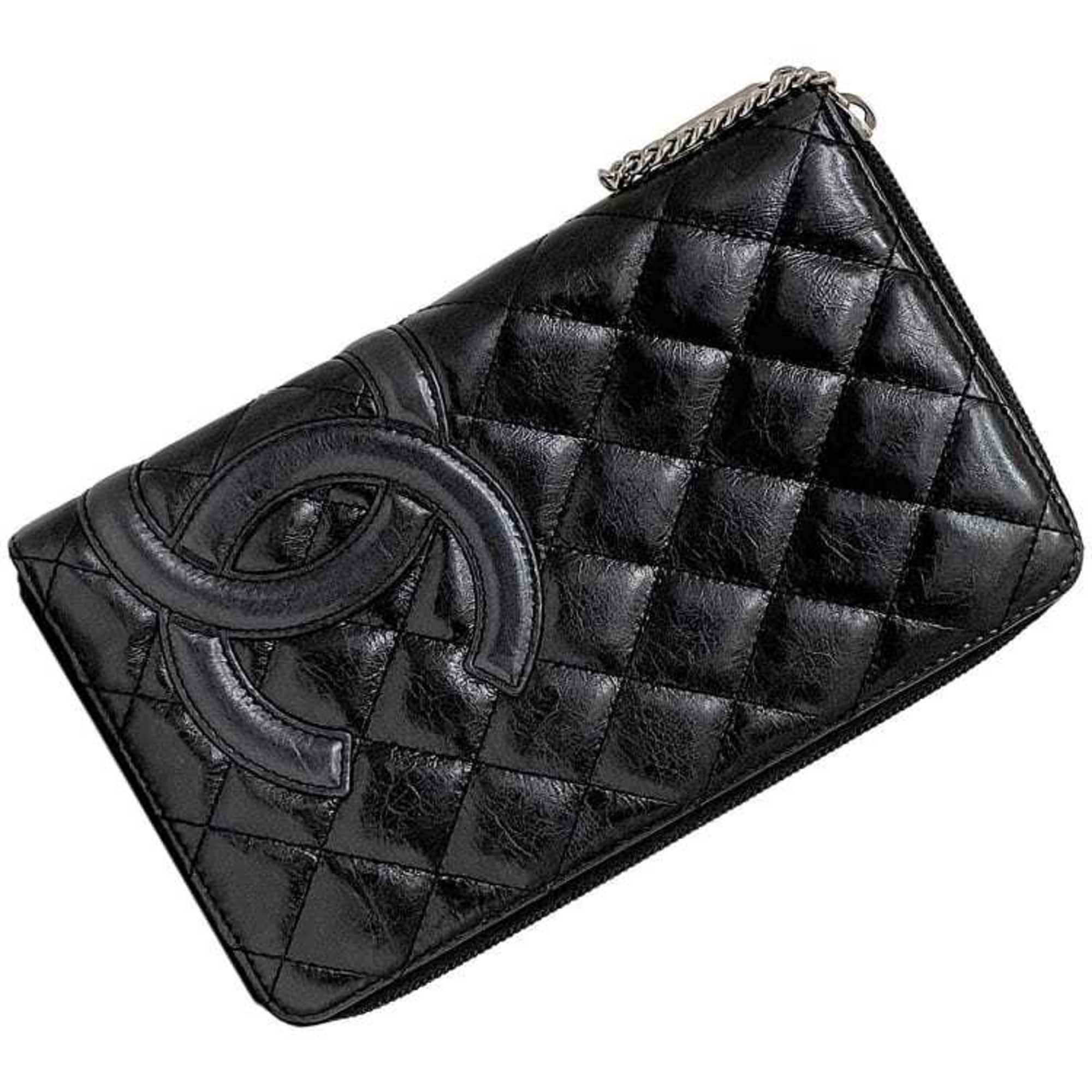 Chanel Chanel Round Long Wallet f-21277 Black Cambon A26710 Organizer Leather 1 CHANEL Processing Coco Mark Quilting Women Men's Items Size ONE SIZE - 2 Thumbnail