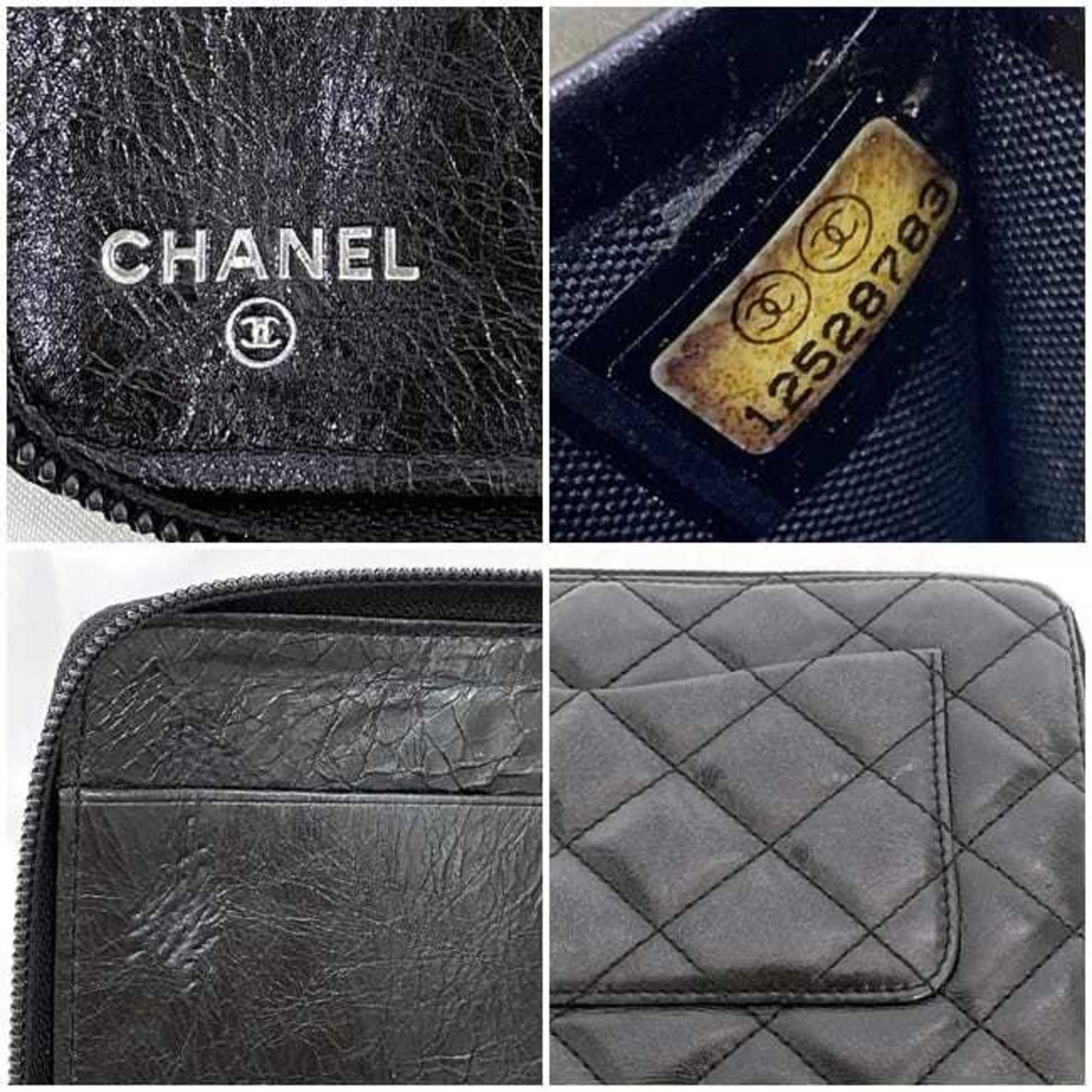 Chanel Chanel Round Long Wallet f-21277 Black Cambon A26710 Organizer Leather 1 CHANEL Processing Coco Mark Quilting Women Men's Items Size ONE SIZE - 11 Thumbnail