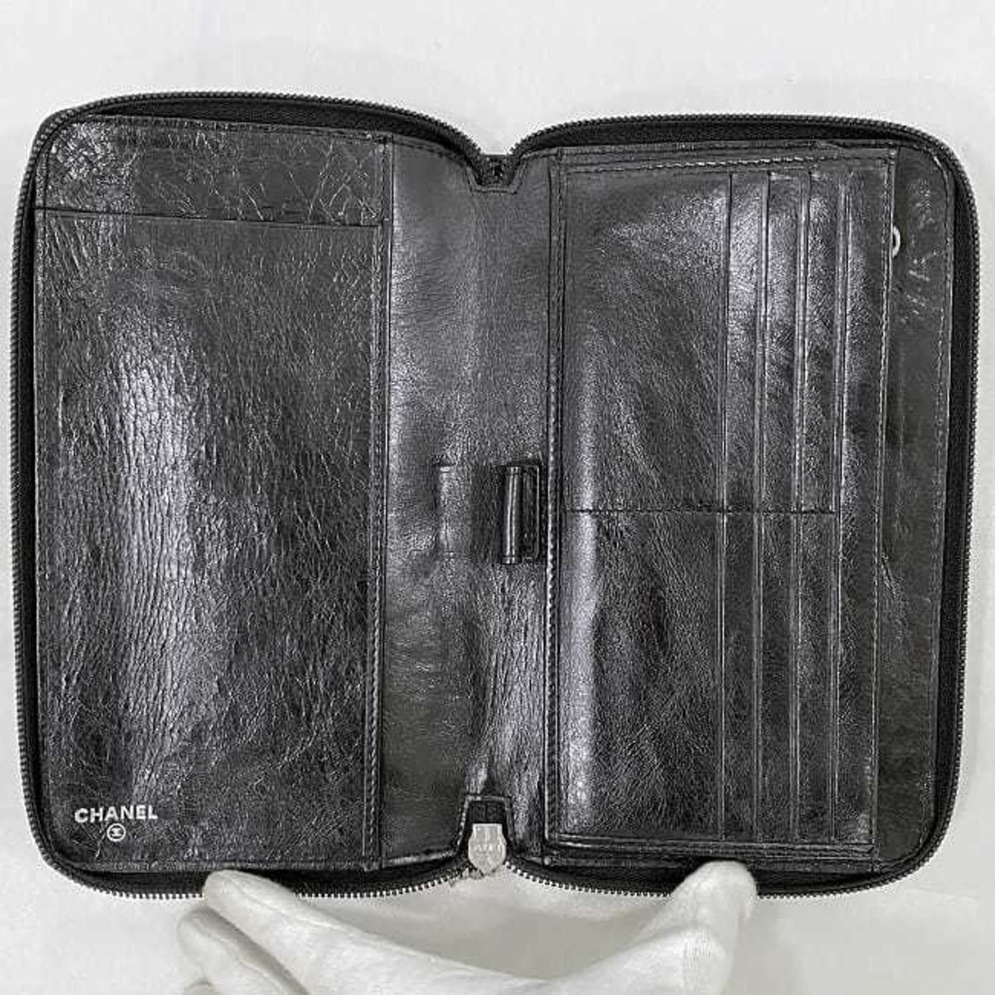 Chanel Chanel Round Long Wallet f-21277 Black Cambon A26710 Organizer Leather 1 CHANEL Processing Coco Mark Quilting Women Men's Items Size ONE SIZE - 6 Thumbnail