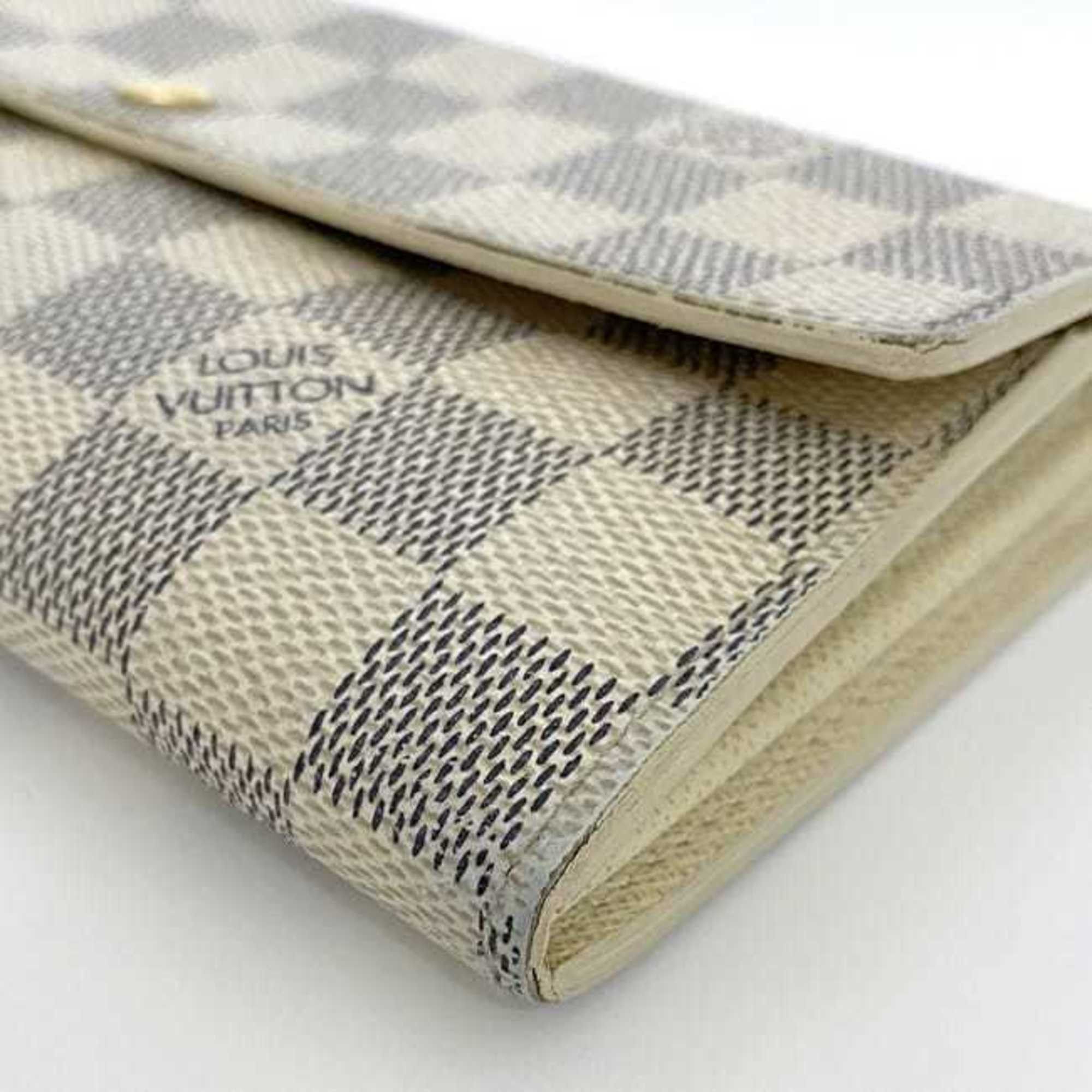 Louis Vuitton Louis Vuitton Bi-fold Long Wallet ec-21233 Gray White Damier Azur N61735 Canvas C098 LOUIS VUITTON Flap Size ONE SIZE - 5 Thumbnail