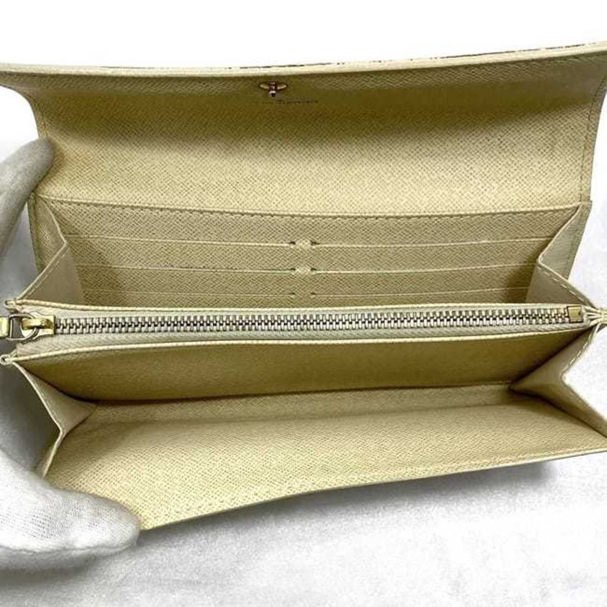 Louis Vuitton Louis Vuitton Bi-fold Long Wallet ec-21233 Gray White Damier Azur N61735 Canvas C098 LOUIS VUITTON Flap Size ONE SIZE - 6 Thumbnail