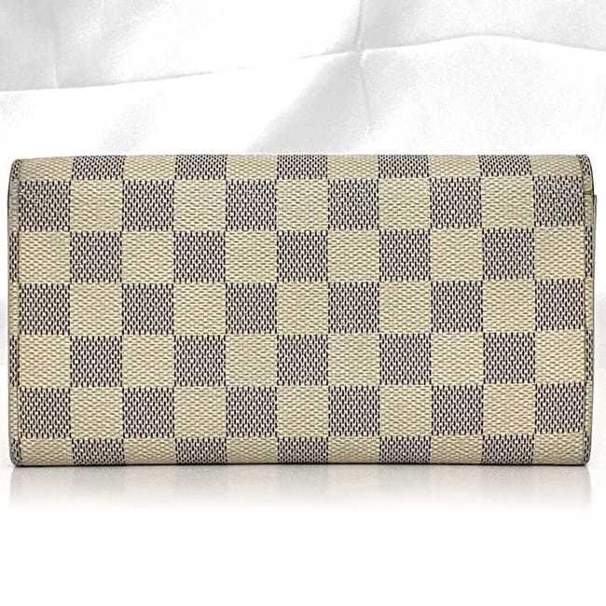 Louis Vuitton Louis Vuitton Bi-fold Long Wallet ec-21233 Gray White Damier Azur N61735 Canvas C098 LOUIS VUITTON Flap Size ONE SIZE - 3 Thumbnail