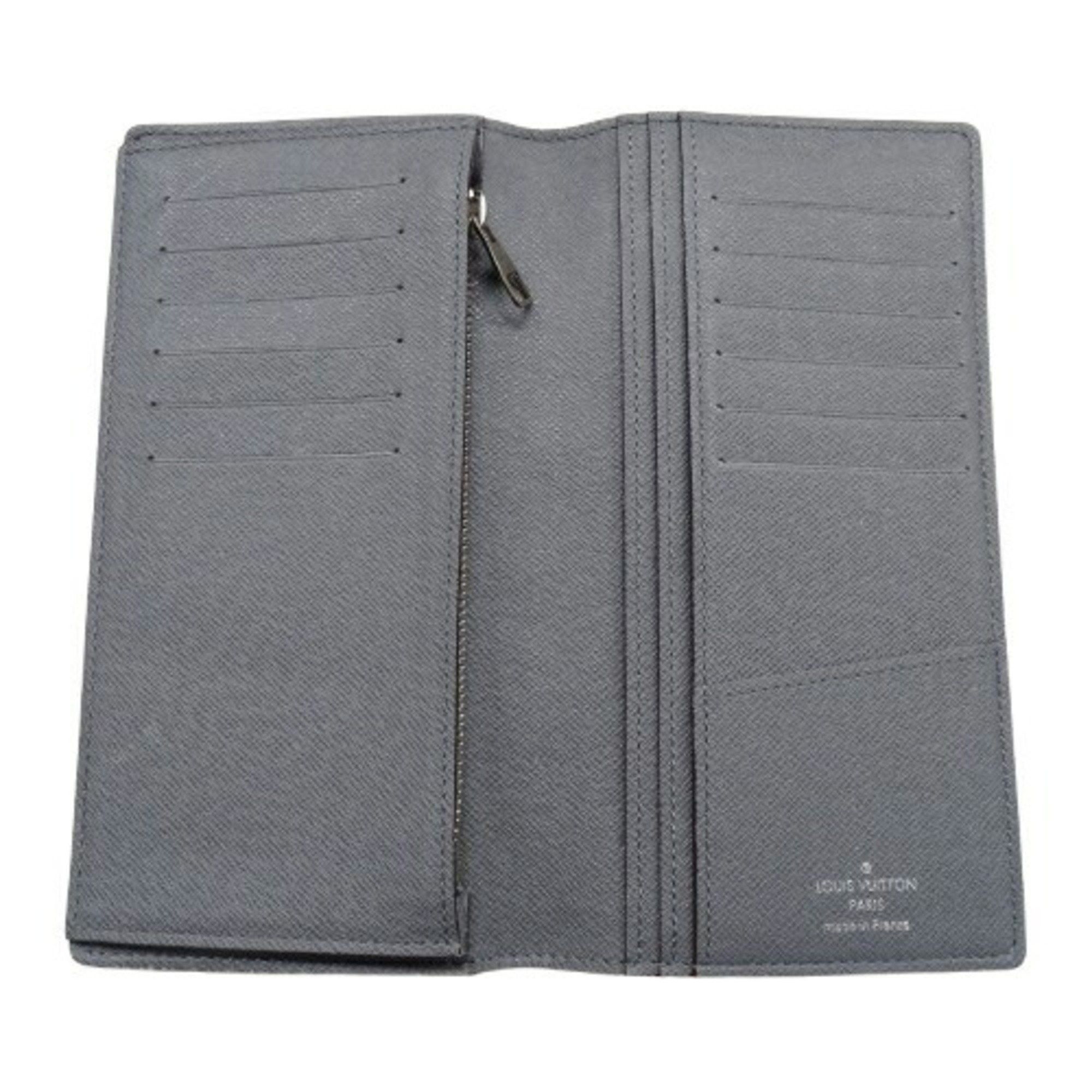 Louis Vuitton Louis Vuitton Taiga Wallet Men's Long Bi-fold Portefeuille Brazza Glacier M32653 SP1172 Size ONE SIZE - 6 Thumbnail