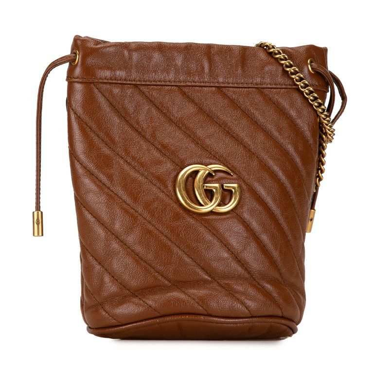 Gucci Gucci Gucci GG Marmont Leather Chain Shoulder Bag Leather Crossbody Bag 575163 Size ONE SIZE - 2 Thumbnail