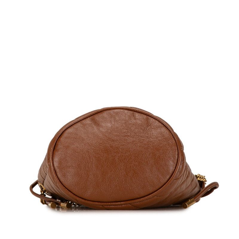 Gucci Gucci Gucci GG Marmont Leather Chain Shoulder Bag Leather Crossbody Bag 575163 Size ONE SIZE - 4 Thumbnail