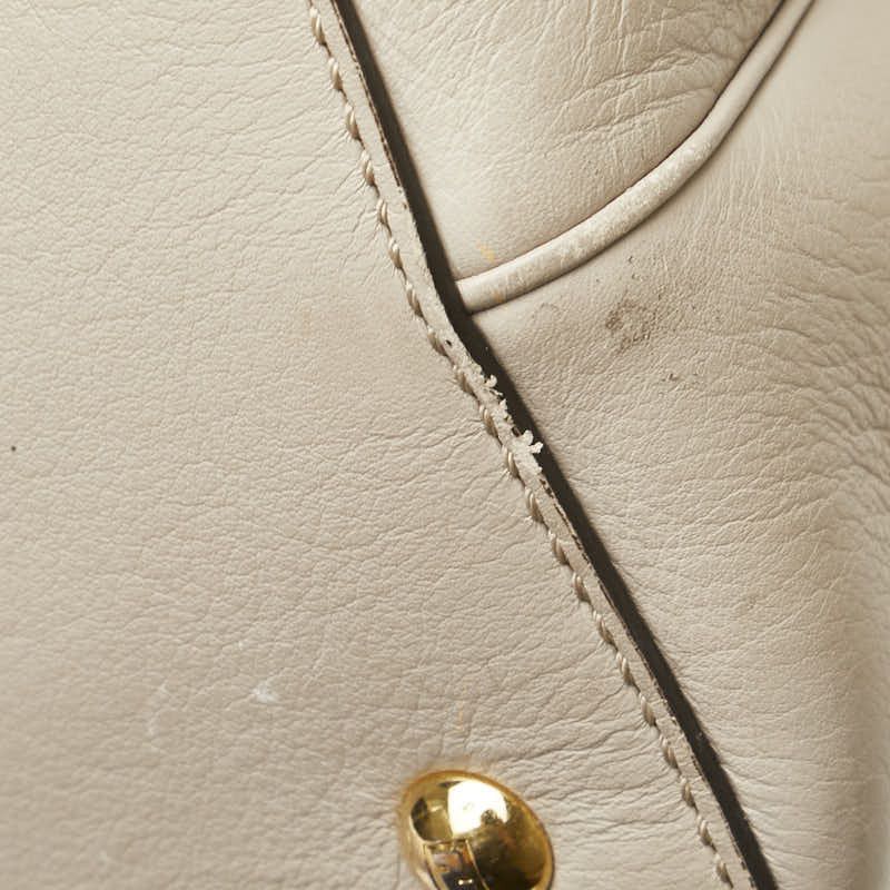 Fendi Fendi Fendi Leather 2Jours Handbag Gray Leather Handbag in Very Good Condition Size ONE SIZE - 8 Thumbnail