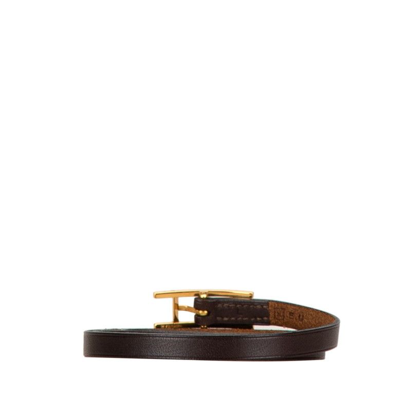 Hermes Hermes Hermes H Logo Leather Choker Brown Leather Pet Collar in Very Good Condition Size ONE SIZE - 4 Thumbnail