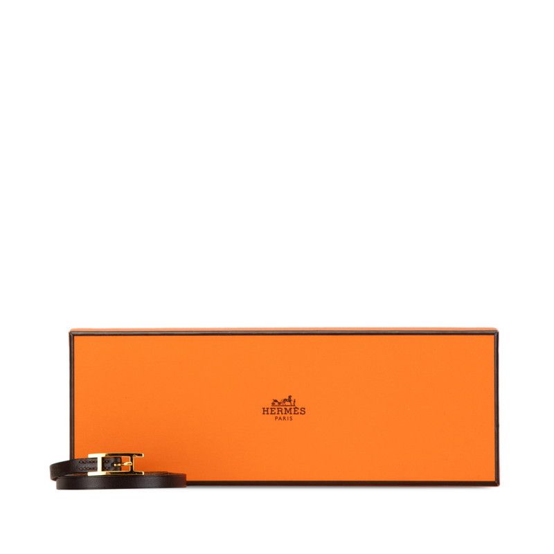 Hermes Hermes Hermes H Logo Leather Choker Brown Leather Pet Collar in Very Good Condition Size ONE SIZE - 8 Thumbnail
