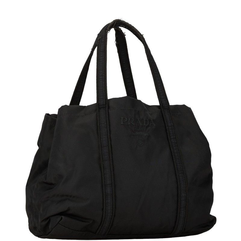 Prada Prada Prada Nylon Logo Handbag Black Canvas Handbag in Good Condition Size ONE SIZE - 2 Thumbnail