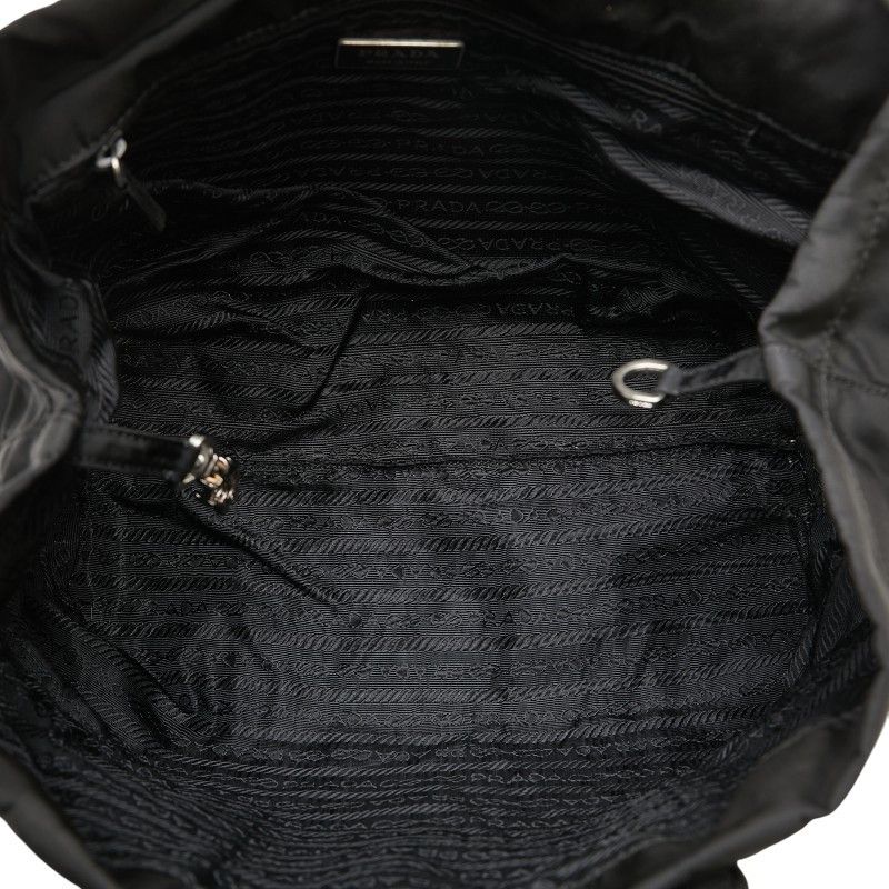 Prada Prada Prada Nylon Logo Handbag Black Canvas Handbag in Good Condition Size ONE SIZE - 6 Thumbnail