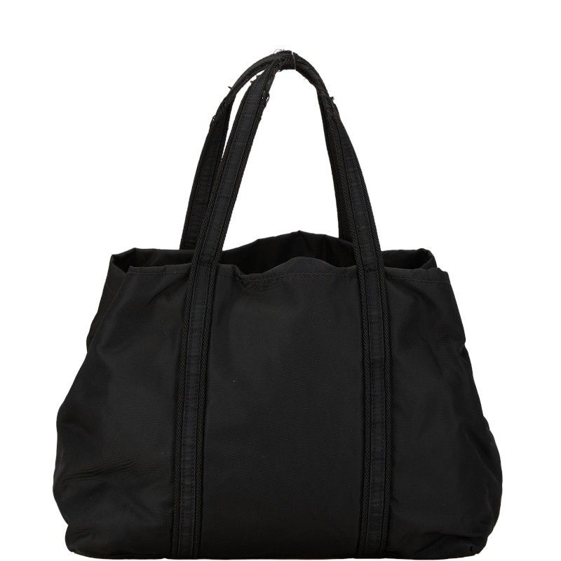Prada Prada Prada Nylon Logo Handbag Black Canvas Handbag in Good Condition Size ONE SIZE - 3 Thumbnail