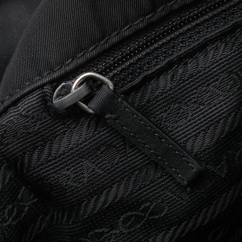 Prada Prada Prada Nylon Logo Handbag Black Canvas Handbag in Good Condition Size ONE SIZE - 7 Thumbnail