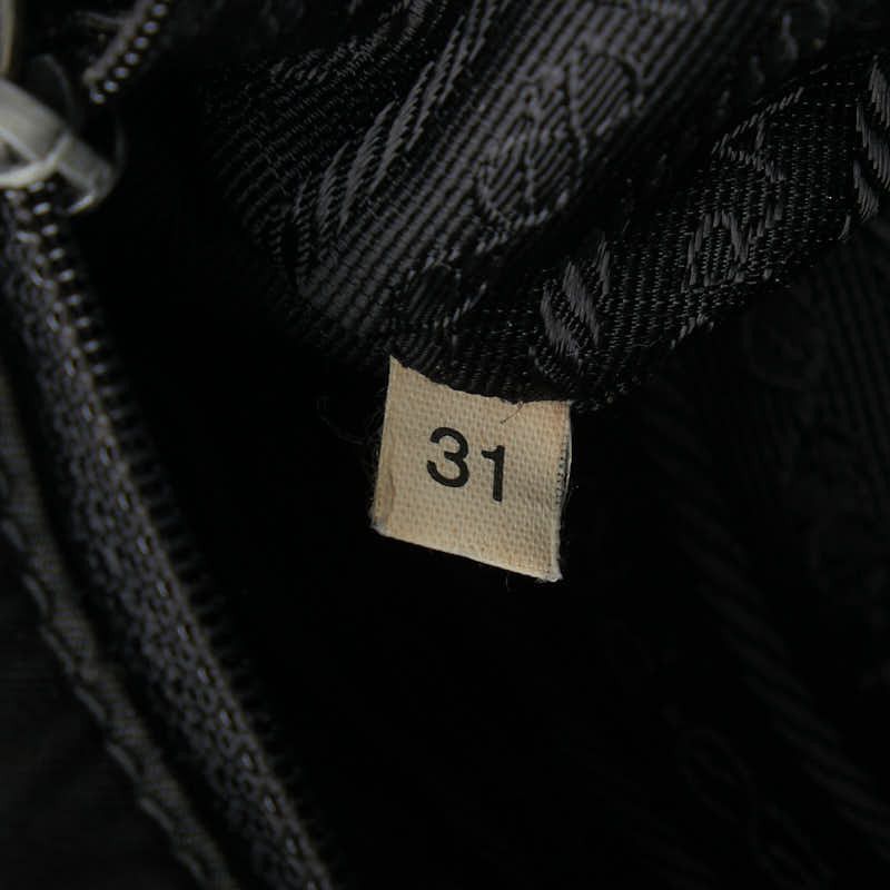 Prada Prada Prada Nylon Logo Handbag Black Canvas Handbag in Good Condition Size ONE SIZE - 9 Thumbnail