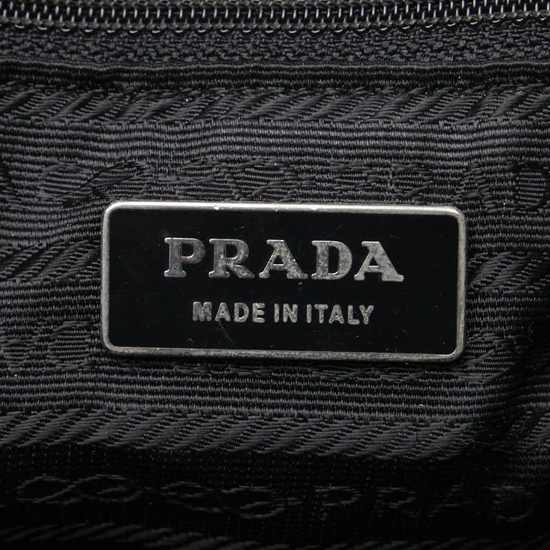 Prada Prada Prada Nylon Logo Handbag Black Canvas Handbag in Good Condition Size ONE SIZE - 8 Thumbnail