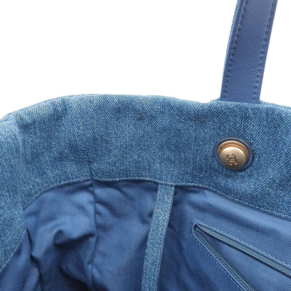 Chanel Chanel Chanel Denim Maxi Shopping Bag AS3128 Denim Shoulder Bag AS3128 in Excellent Condition Size ONE SIZE - 6 Thumbnail