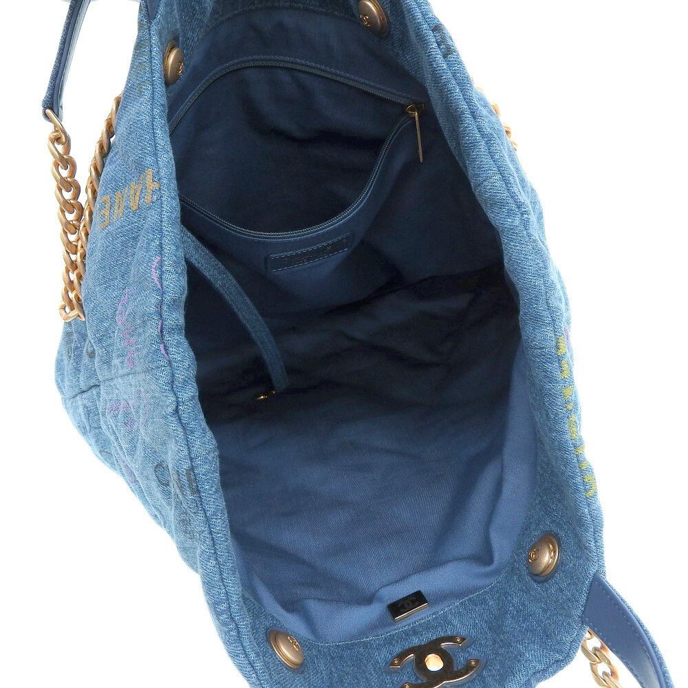 Chanel Chanel Chanel Denim Maxi Shopping Bag AS3128 Denim Shoulder Bag AS3128 in Excellent Condition Size ONE SIZE - 3 Thumbnail