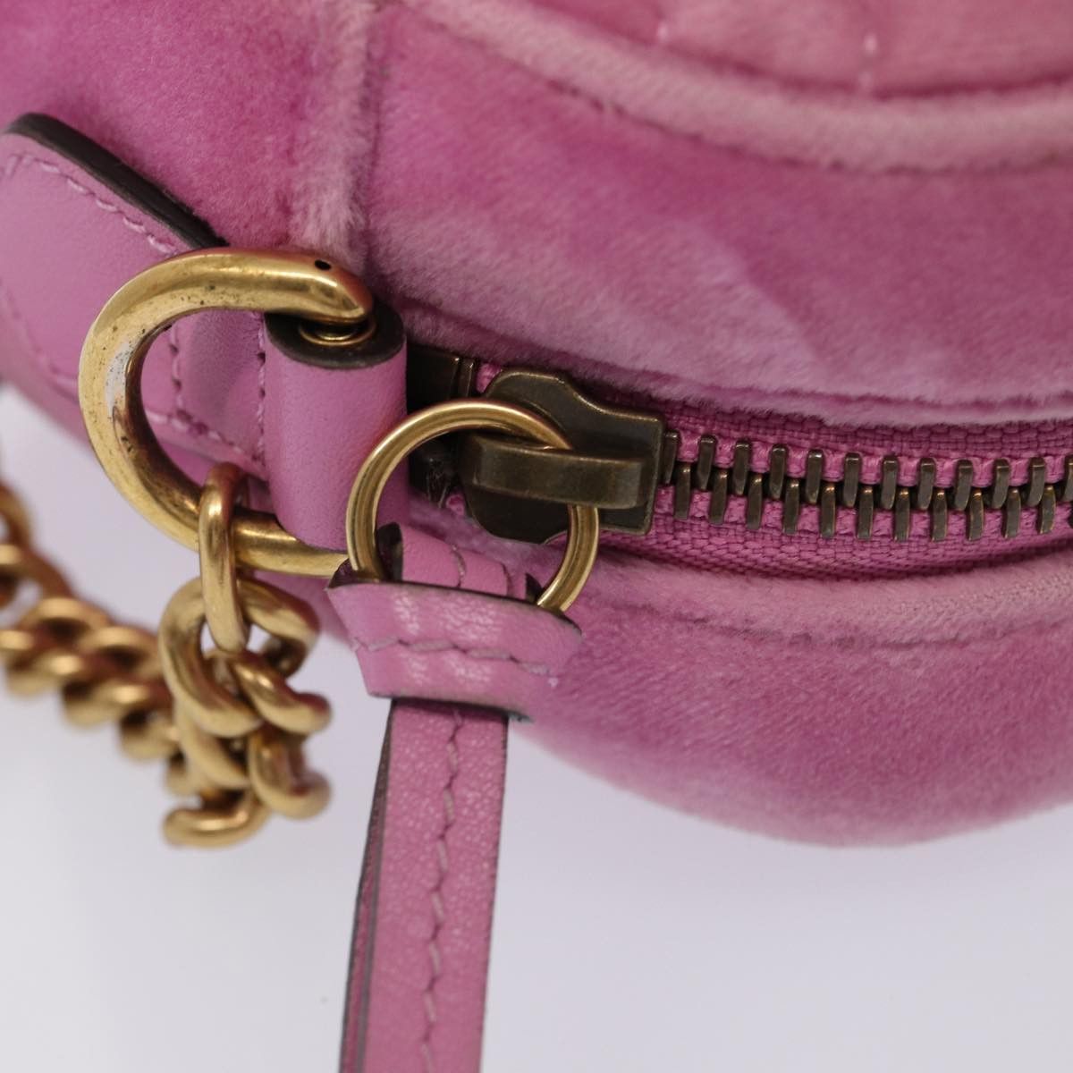 Gucci Marmont Pink Velvet Shoulder Bag (Pre-Owned) Size ONE SIZE - 20 Thumbnail