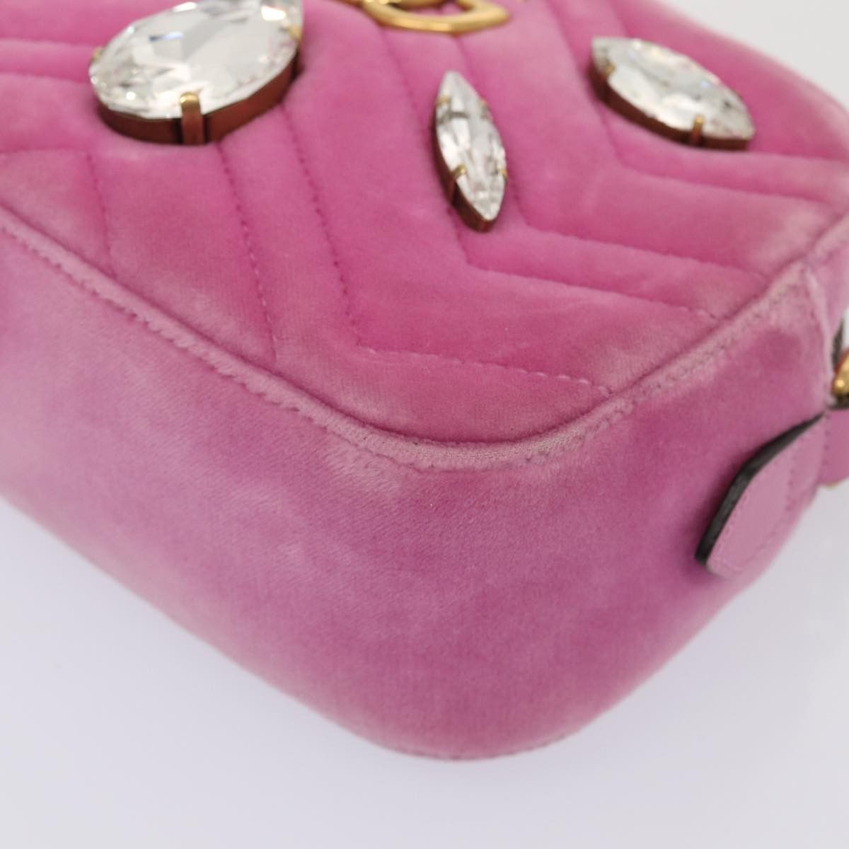 Gucci Marmont Pink Velvet Shoulder Bag (Pre-Owned) Size ONE SIZE - 12 Thumbnail