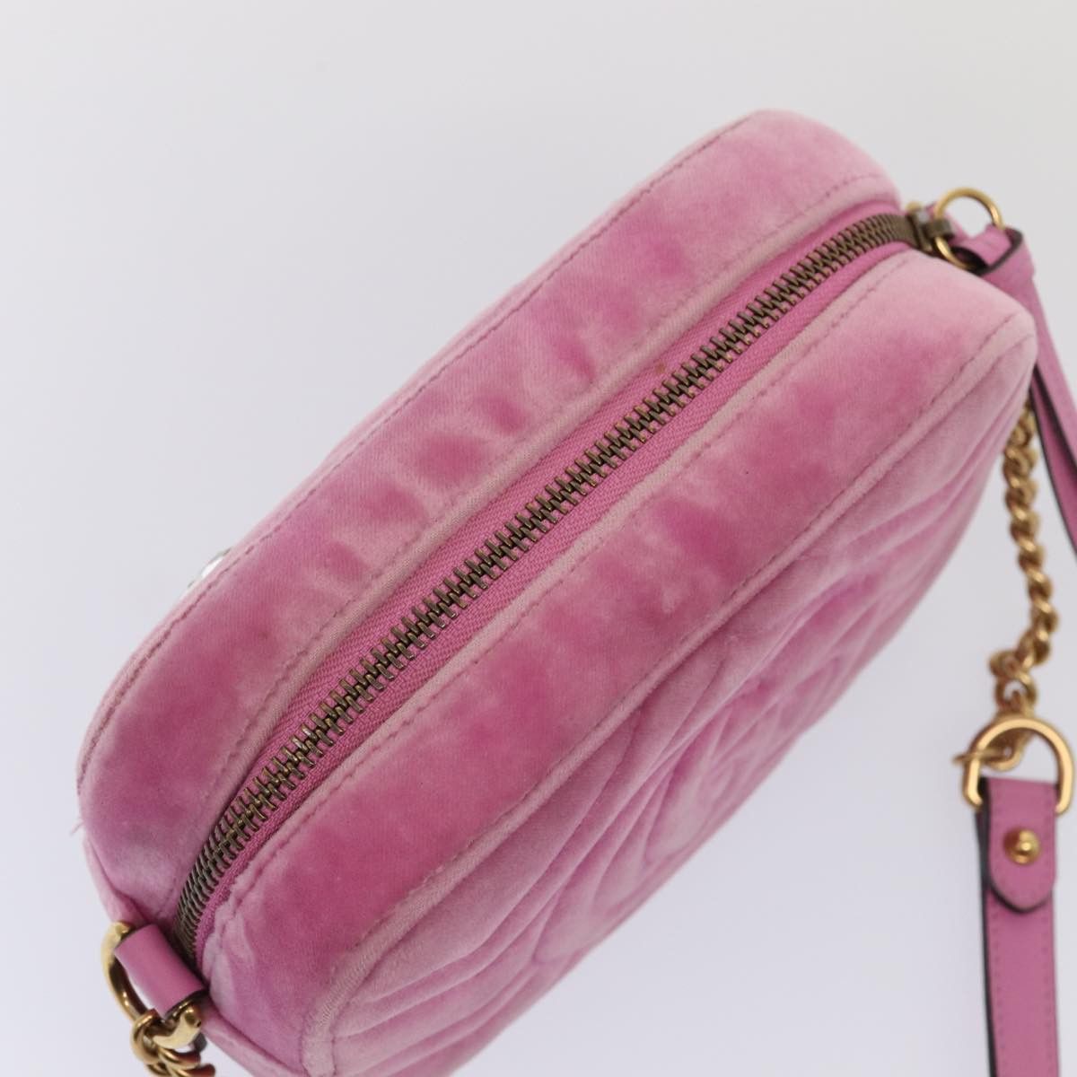 Gucci Marmont Pink Velvet Shoulder Bag (Pre-Owned) Size ONE SIZE - 4 Thumbnail